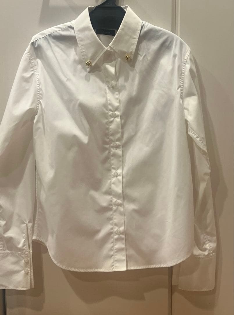 anuans アクセディティールシャツ　ホワイト