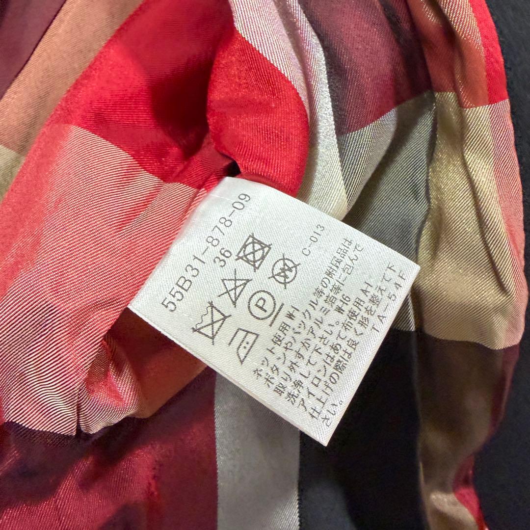 新品タグ付 ブルーレーベルクレストブリッジ ロング ノーカラー コート 2way