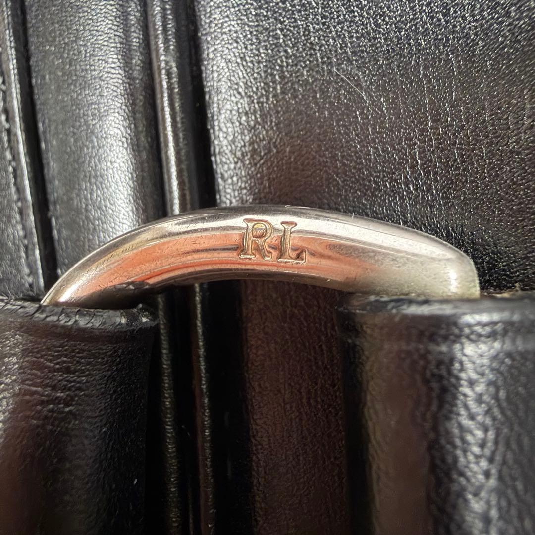 【美品】【希少】ラルフローレン　ビジネスバッグ　カーフレザー　ブラック　メンズ