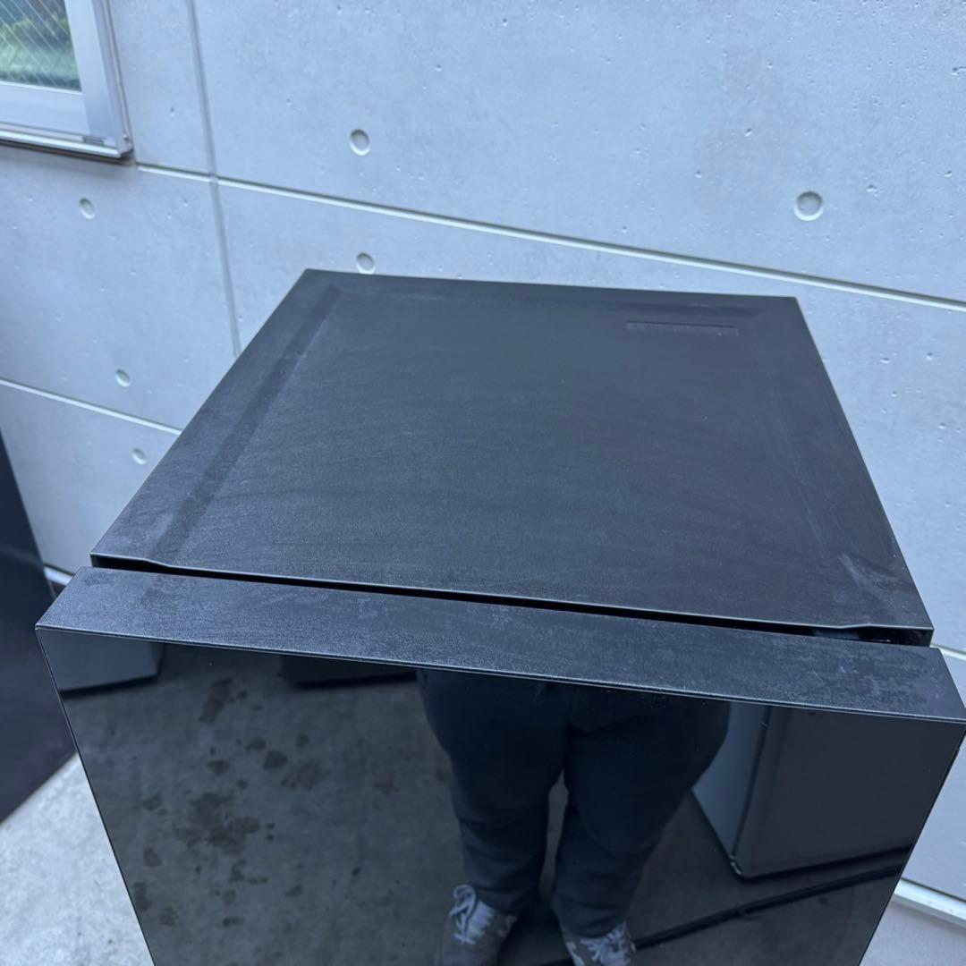 177⭐️2024年製美品★ツインバード　冷蔵庫　ミラー　ブラック　鏡　一人暮らし