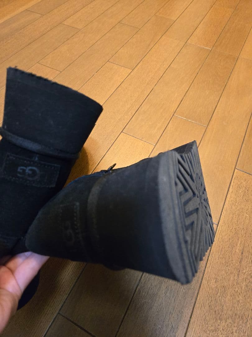 UGG ブラック　クラシックディッパー厚底 ムートンブーツ☆入手困難！サイズ7