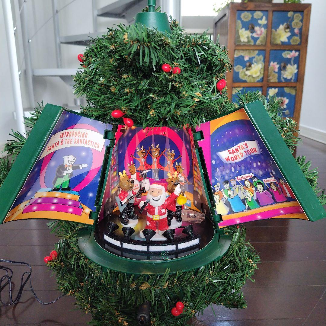 海外アンティーク 人感センサー クリスマスツリー ダンシング&ソング 扉難あり