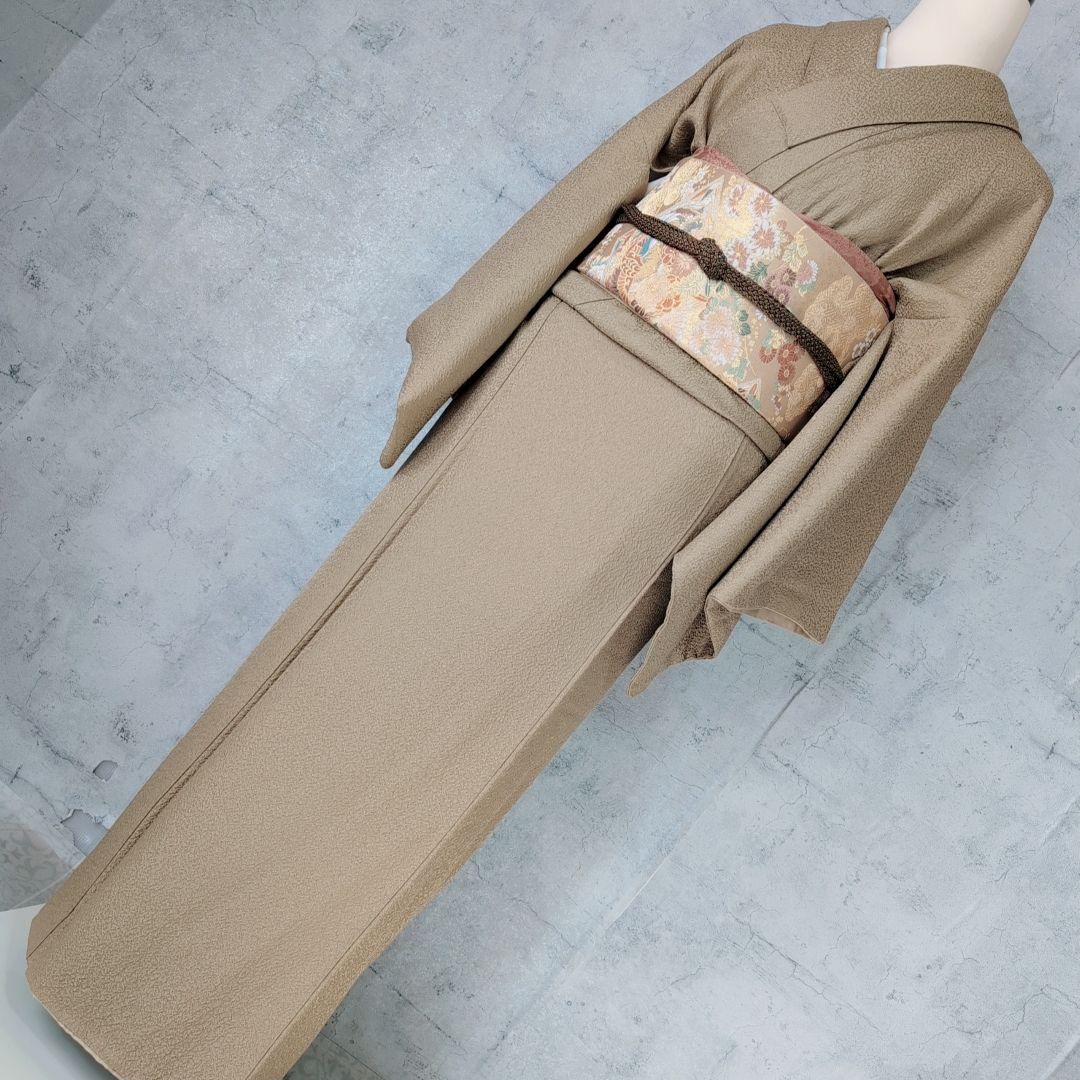 色無地　着物　フルセット　正絹　シンプル　着物美品　D2