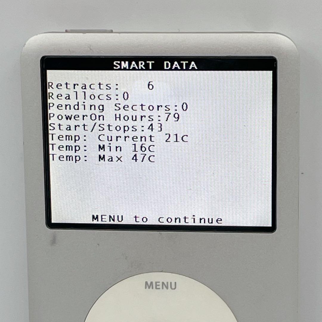 Apple iPod classic 80GB MB029J 使用時間79h