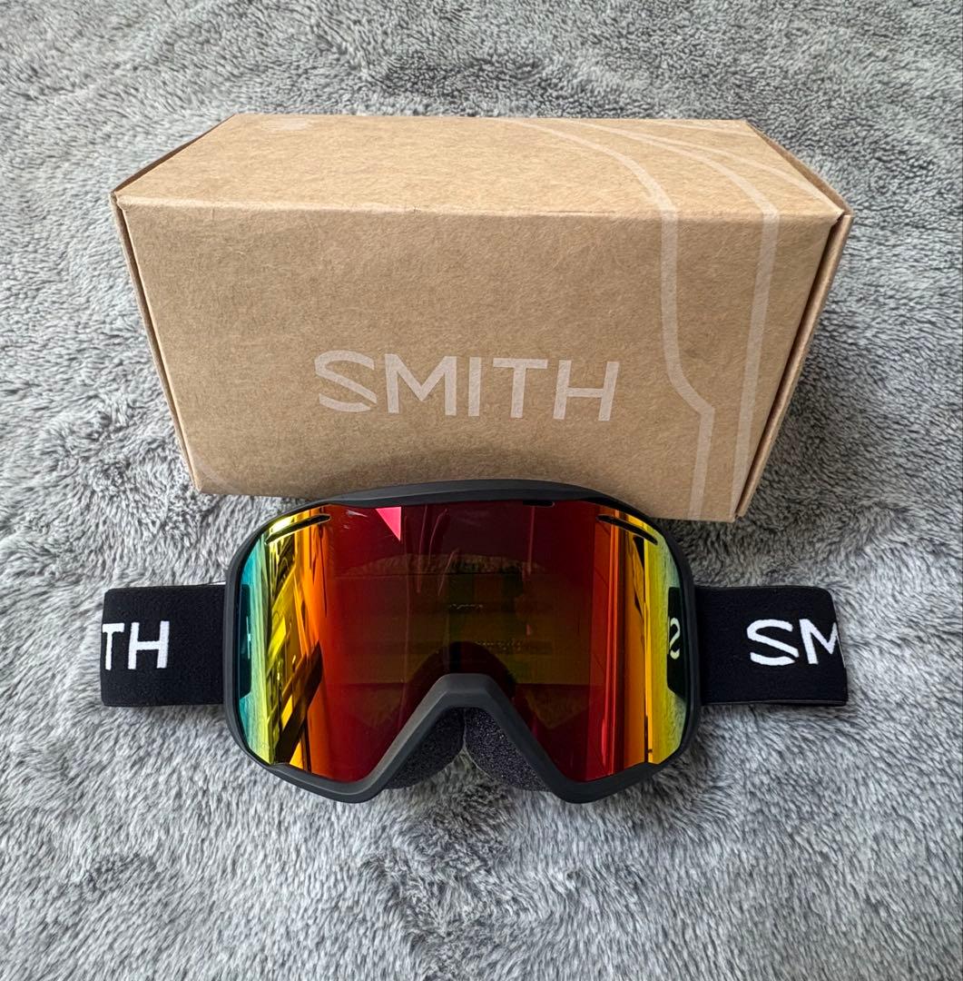 Smith 2024ゴーグル ブラック レッドソルXミラー