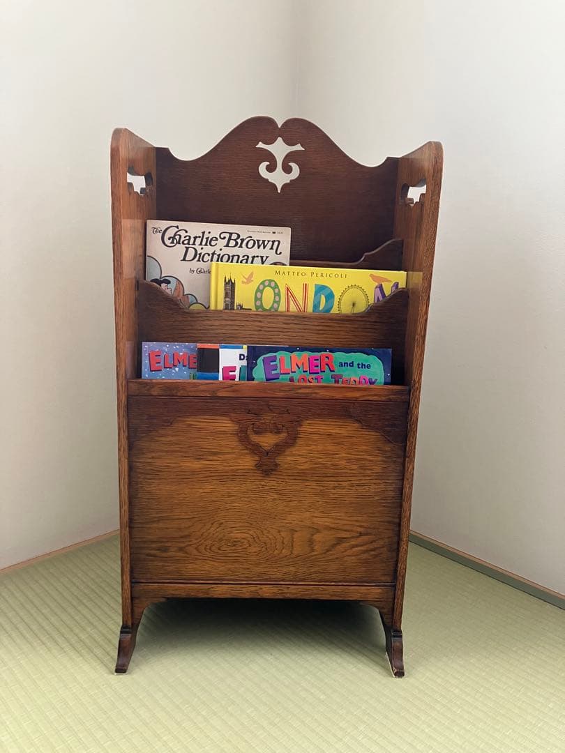 アンティーク 家具 マガジンラック 本棚　収納　イギリス 英国