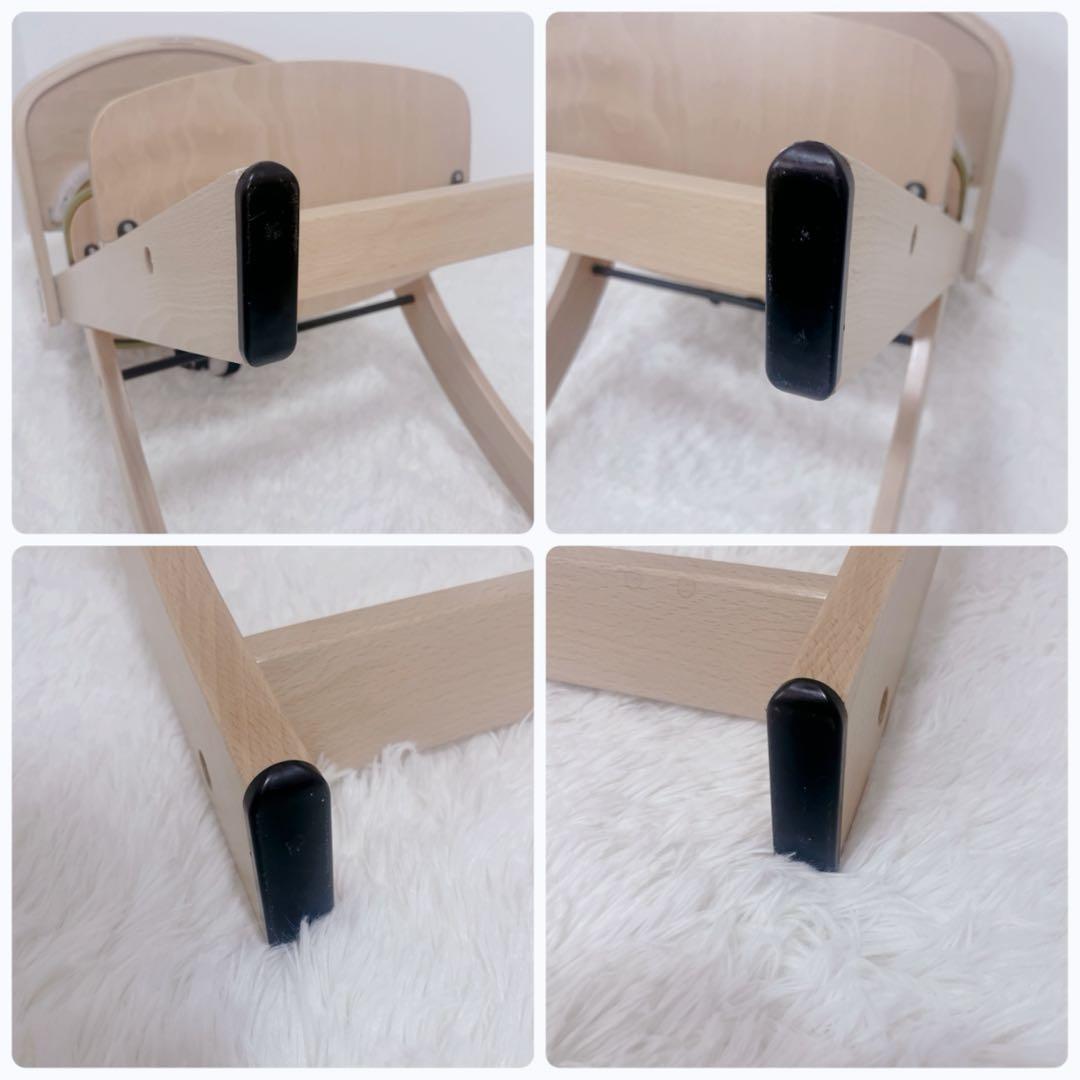 【超美品】ビヨンド　ジュニア ハイチェア 木製　Abiie オリーブ