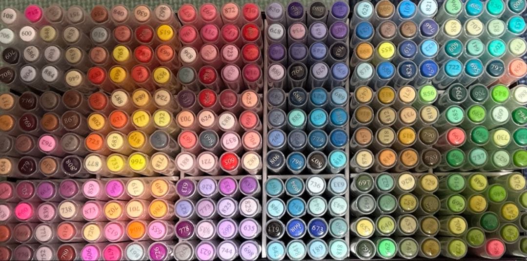 ACRYLIC ブラシマーカーペン 288色 アクリルマーカー GUANGNA