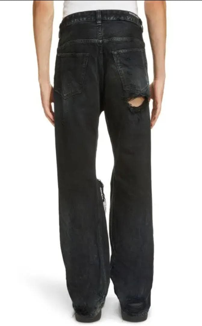 パンツ Balenciaga Destroyed Knee Baggy Jeans S
