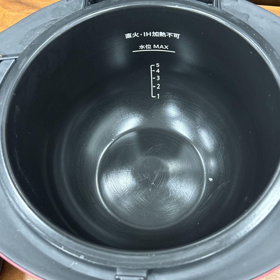 SHARP HEALSIO 電気圧力鍋 2.4L レッド