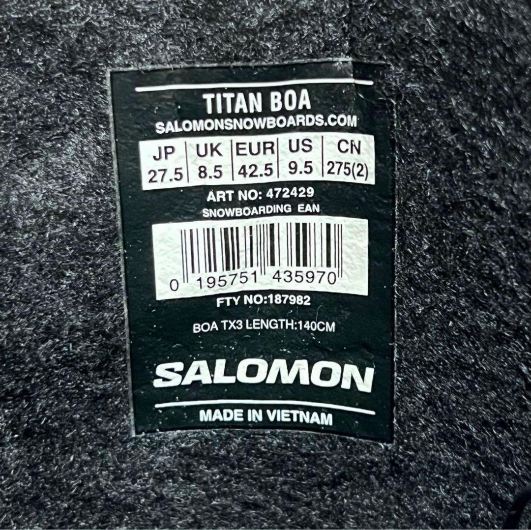 【美品】SALOMON TITAN BOA 27.5cm スノーボードブーツ