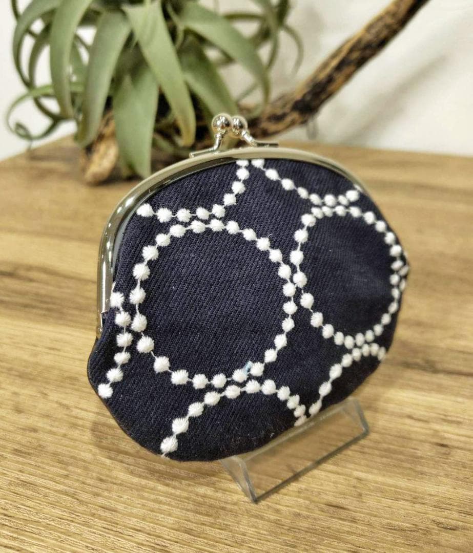 【2点おまとめ】ミナペルホネン/2025タンバリンネイビー×白/サコッシュ