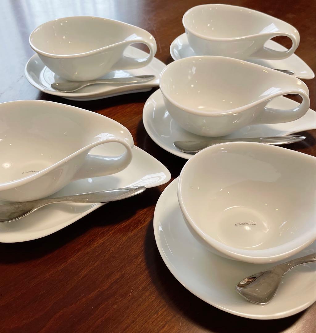 希少】ルイジ・コラーニ　デザイン　コーヒーカップ＆ソーサー　5客セット