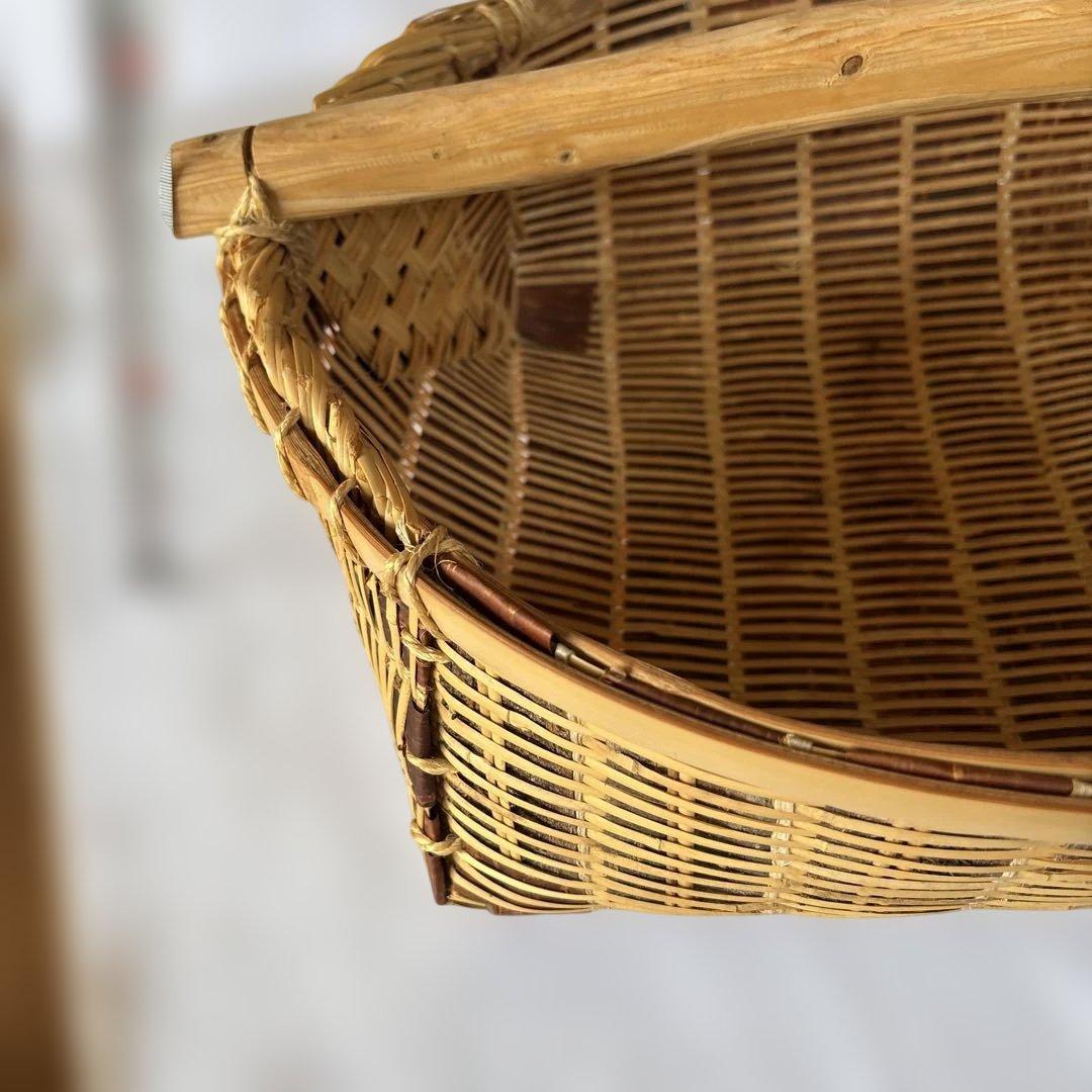 竹製籠　竹製円形 直径約40cm