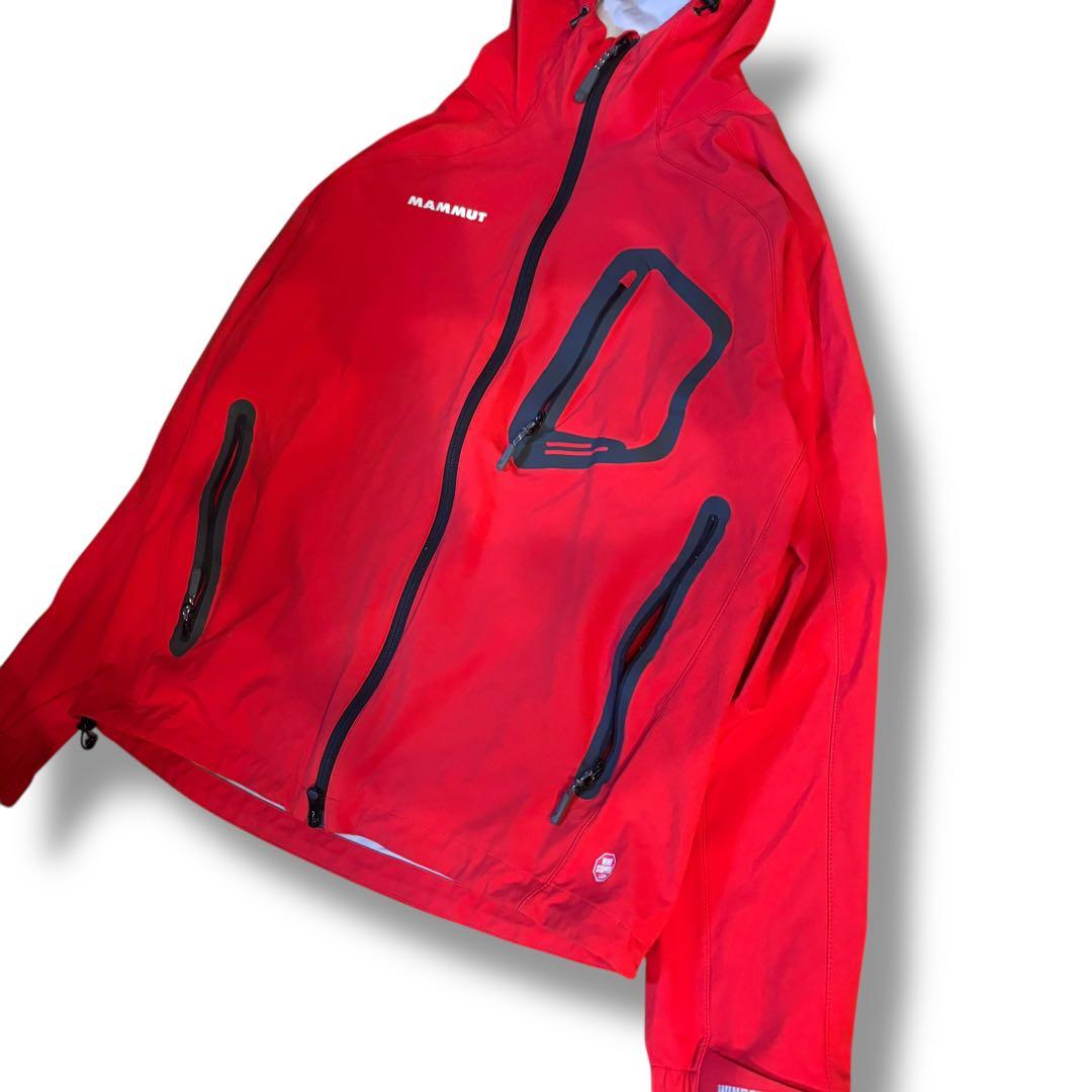 美品✨MAMMUT マムート フード付 ナイロン WIND STOPPER 赤