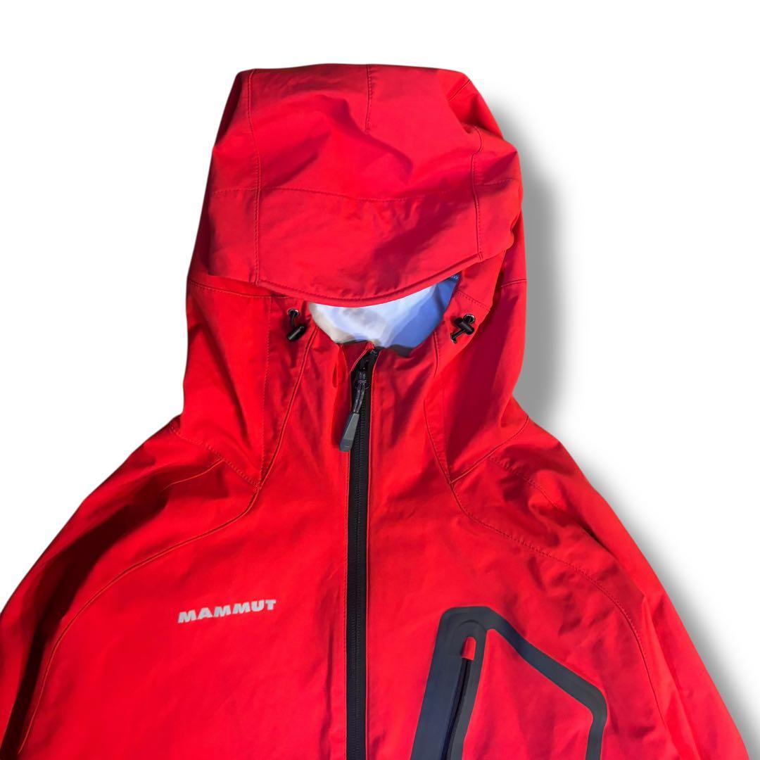 美品✨MAMMUT マムート フード付 ナイロン WIND STOPPER 赤