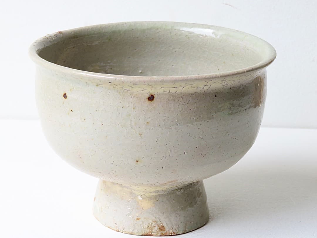【週末限定です】高仲健一 作　『粉引祭器』木箱付　李朝　茶碗