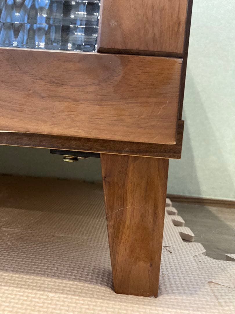 ブラウン 木製 テレビボード 引き出し付き