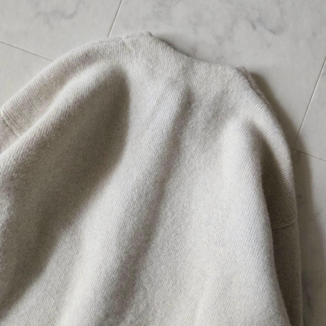 美品✨エレンディーク　ラクーンミックスダブルカーディガン　アイボリー　パープル