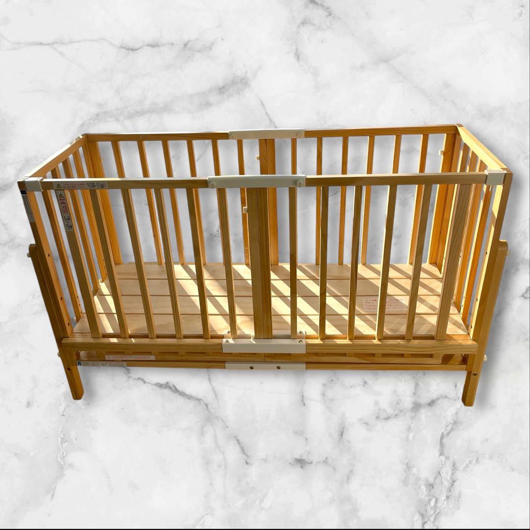 そいねーるⅢ ベビーベッド ナチュラル 大和屋 添い寝 ベルト付き