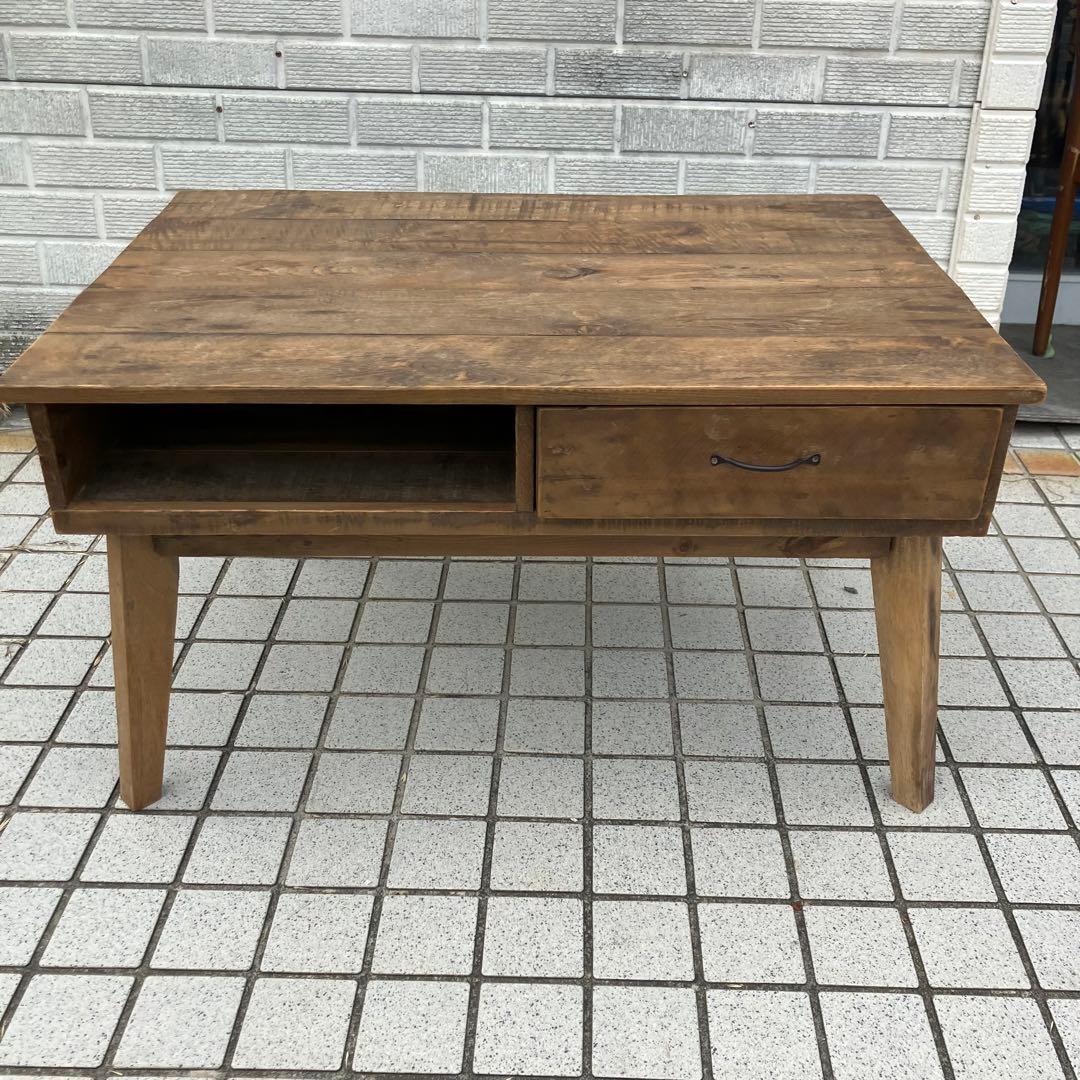 北欧レトロ 古家具 古材 無垢材 カフェテーブル サイドテーブル 文机 書斎机