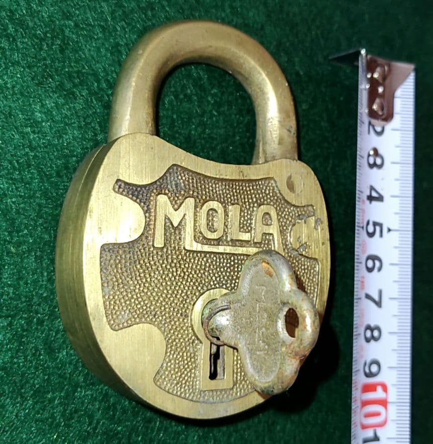 【送料無料】【アンティーク】MOLA 真鍮製 ロック レトロ 南京錠