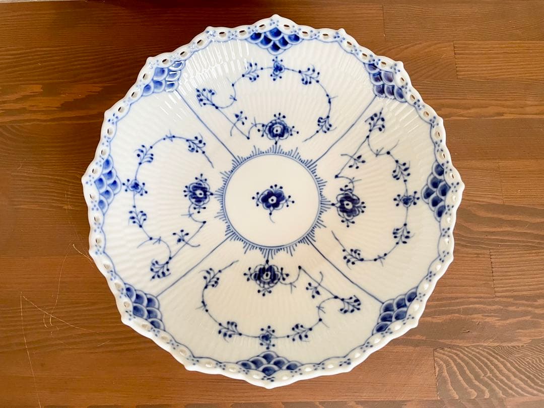 新品 ロイヤルコペンハーゲン ブルーフルーテッド ティーセット 皿 デンマーク製