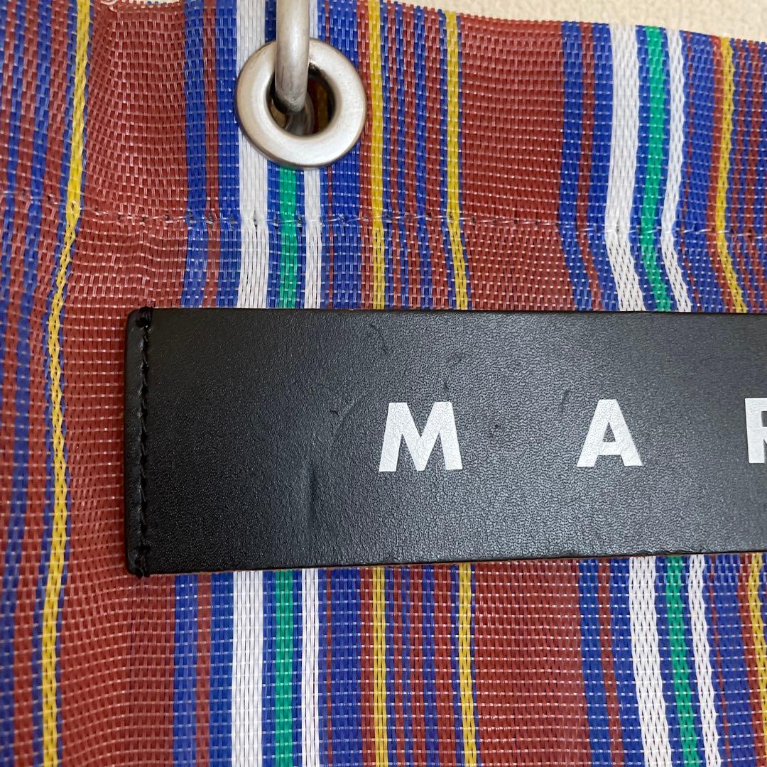 MARNI MARKET STRIPE BAG ブラウン