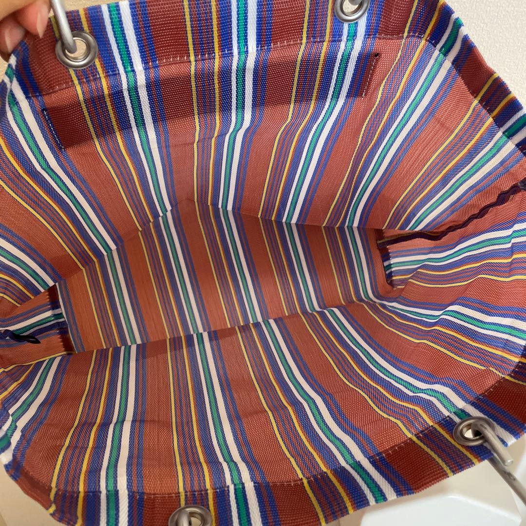 MARNI MARKET STRIPE BAG ブラウン