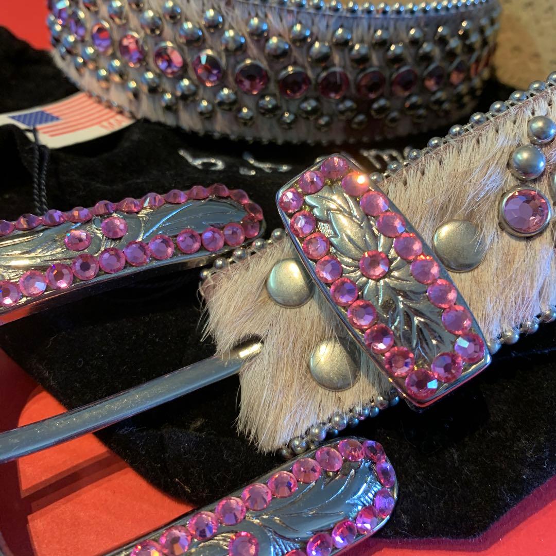 b.b.simon ベルト　ピンク