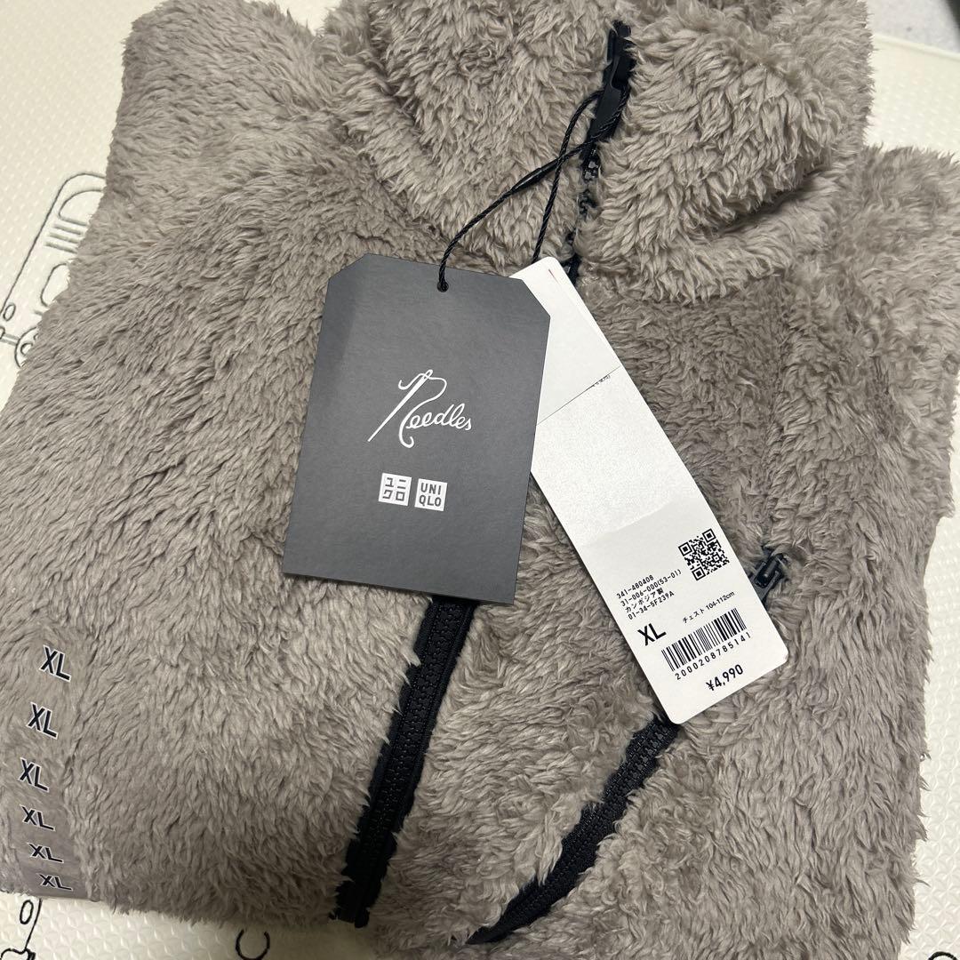UNIQLO フリースジャケットXL ベージュ　ユニクロ　ニードルズ