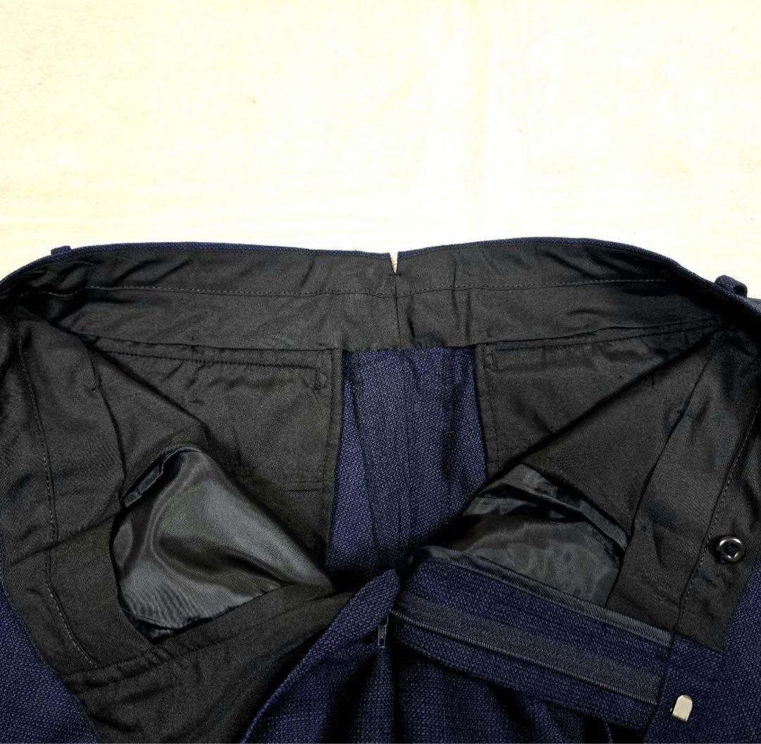 極美品 スーツセレクト セットアップ ビジネス SUPER110s ネイビー L