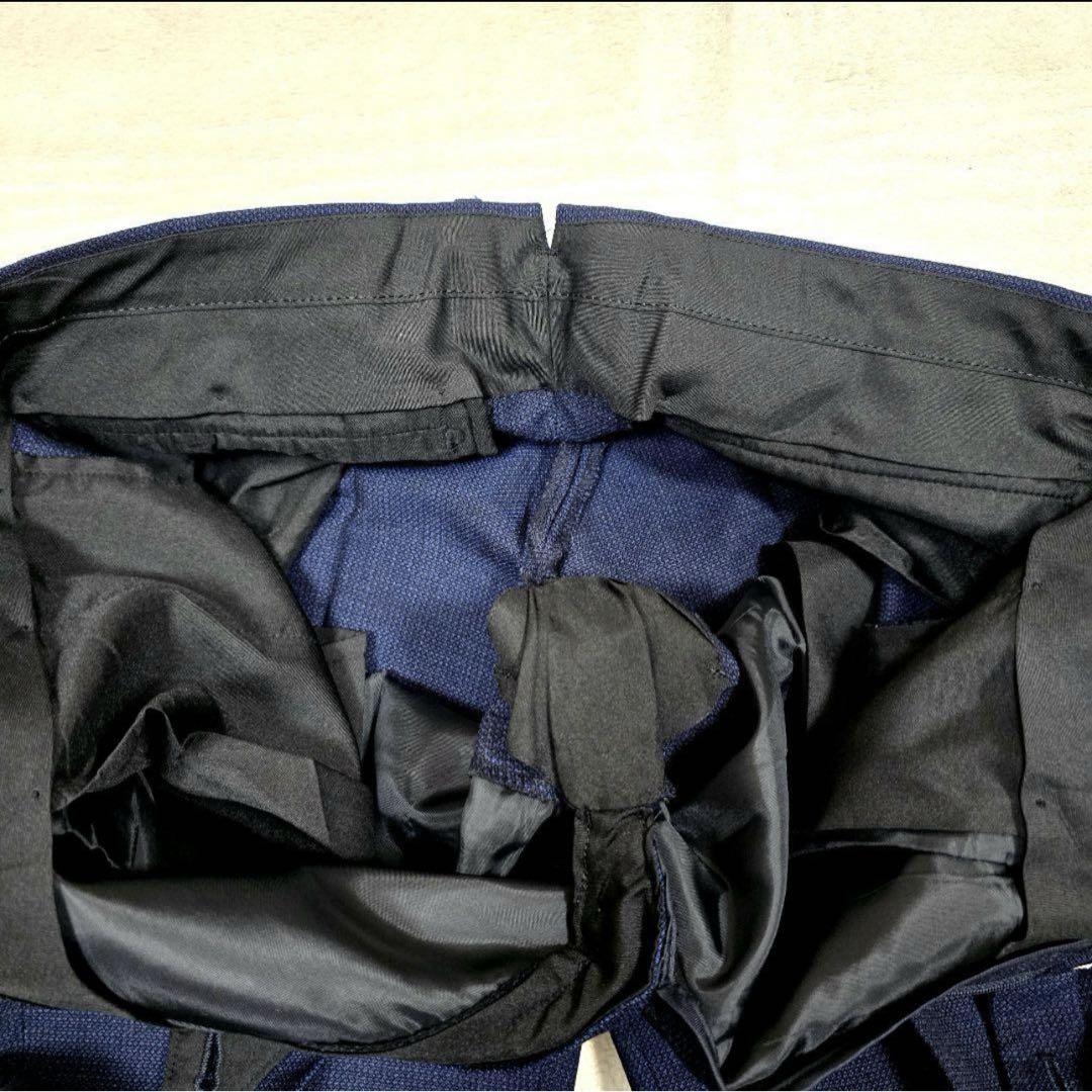 極美品 スーツセレクト セットアップ ビジネス SUPER110s ネイビー L