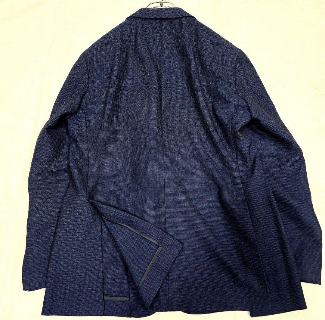 極美品 スーツセレクト セットアップ ビジネス SUPER110s ネイビー L