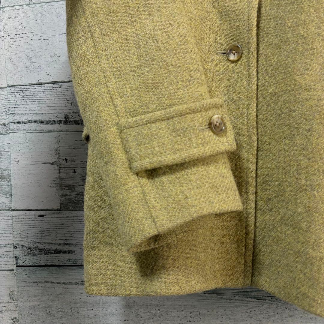 ☆ハリスツイード生地☆マーガレットハウエル　ウールコート　ピスタチオグリーン