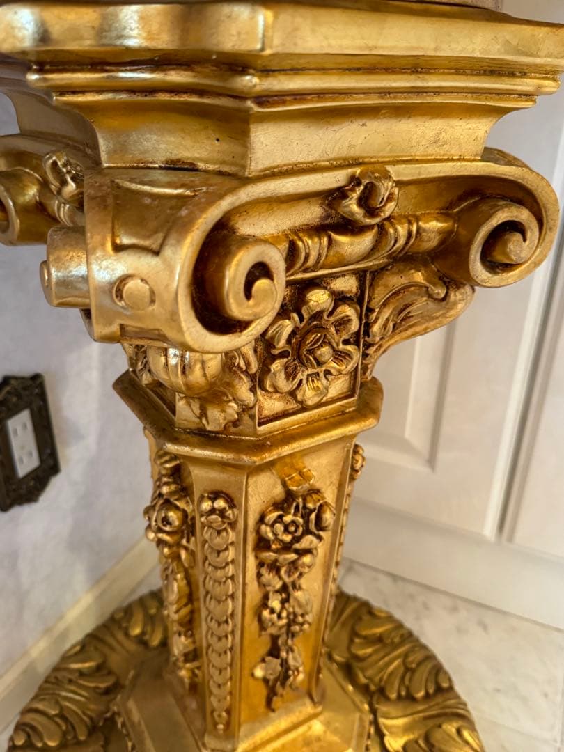 ゴールド SILIK シリック イタリア製 金箔 花台 フラワースタンド