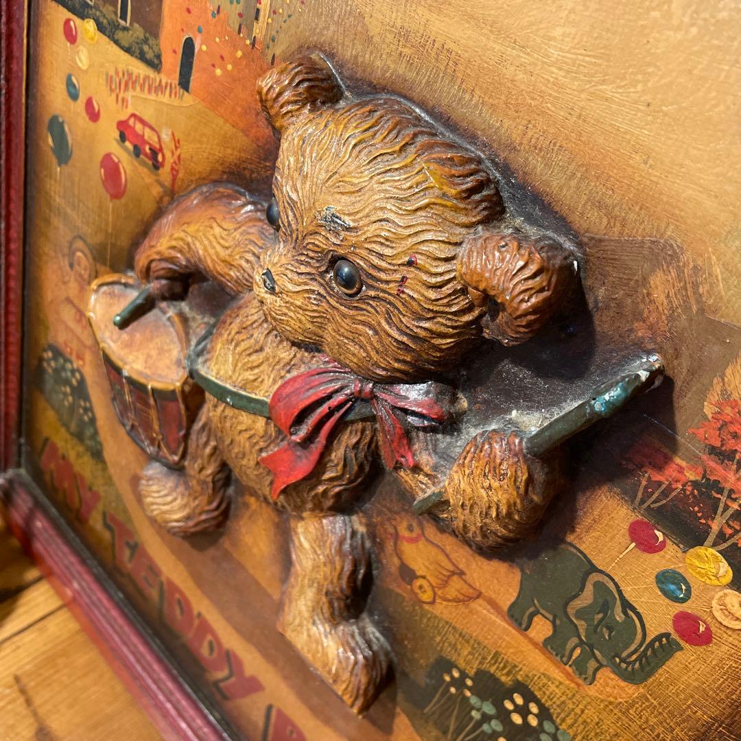 テディベアの木製アート