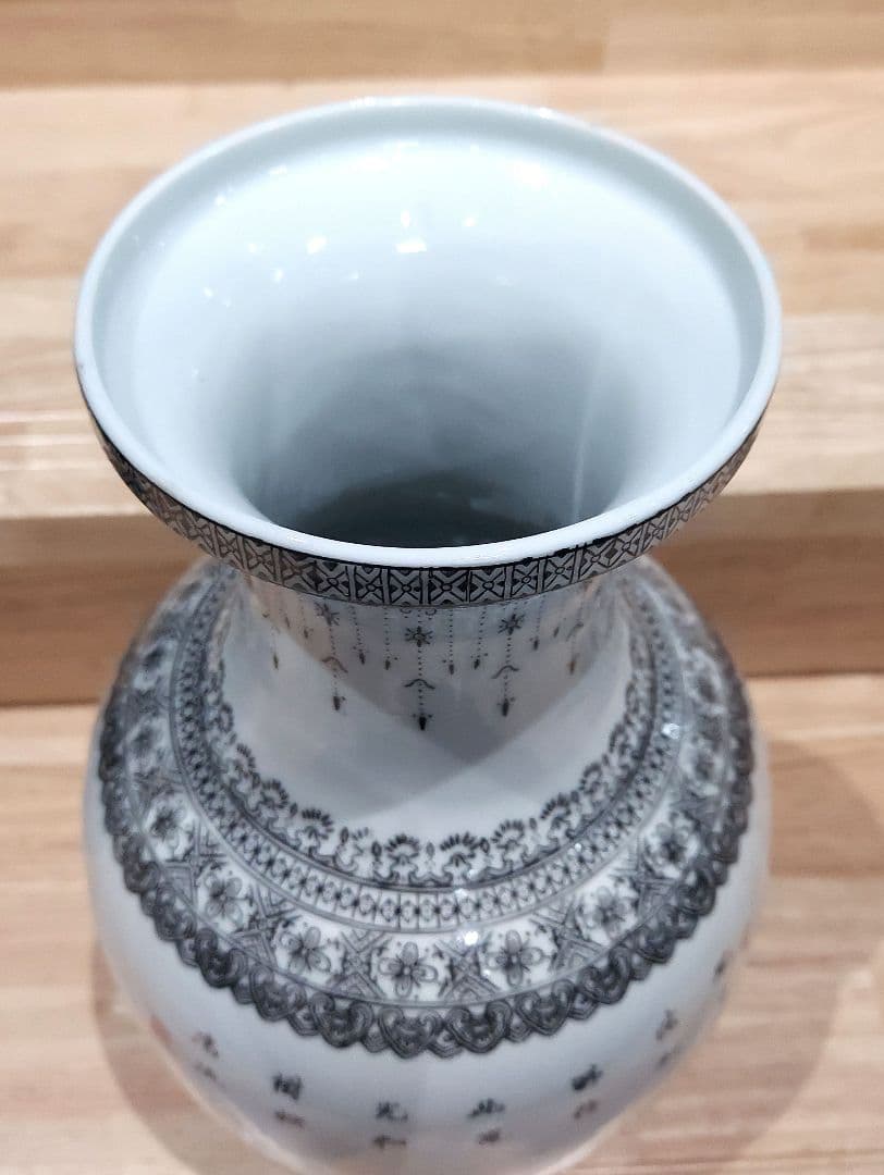 景徳鎮製　中国　花瓶　置物　大きい