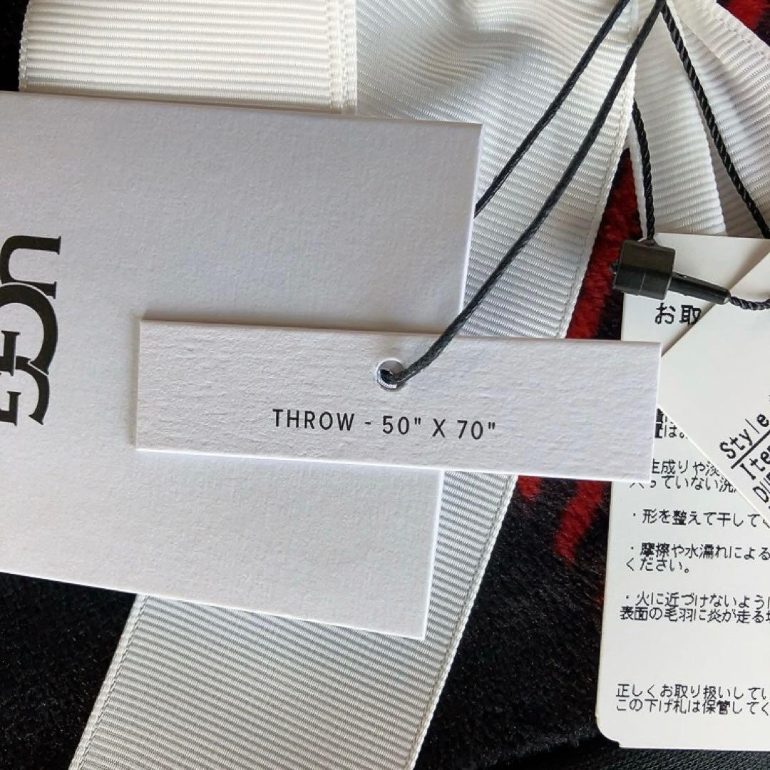 UGG新品ブランケット ミニ毛布 チェック 赤黒