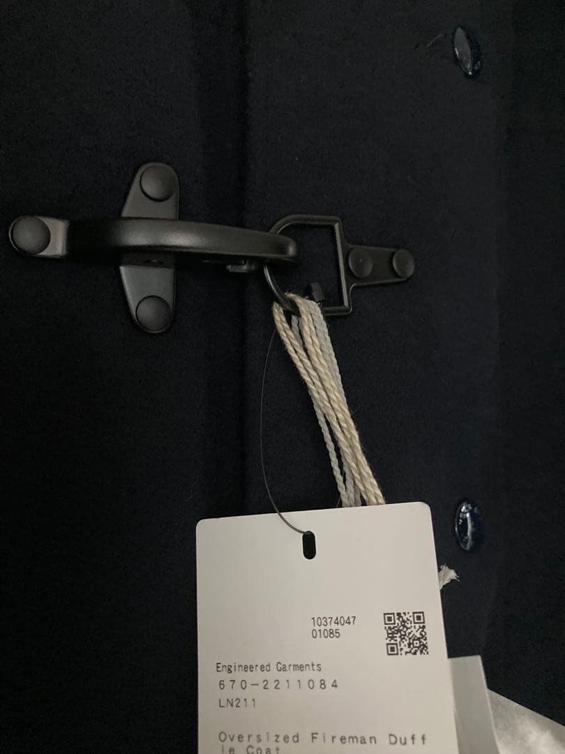 新品半額以下 エンジニアードガーメンツ ファイヤーマン ダッフルコート navy