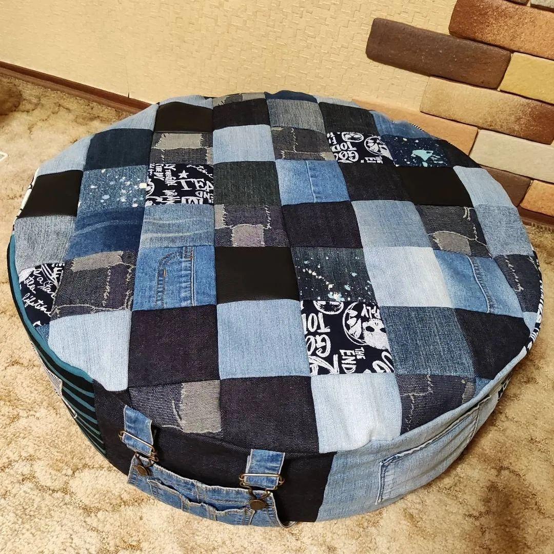 ハンドメイドペットベッド→ペットクッションΦ60ドッグベッド