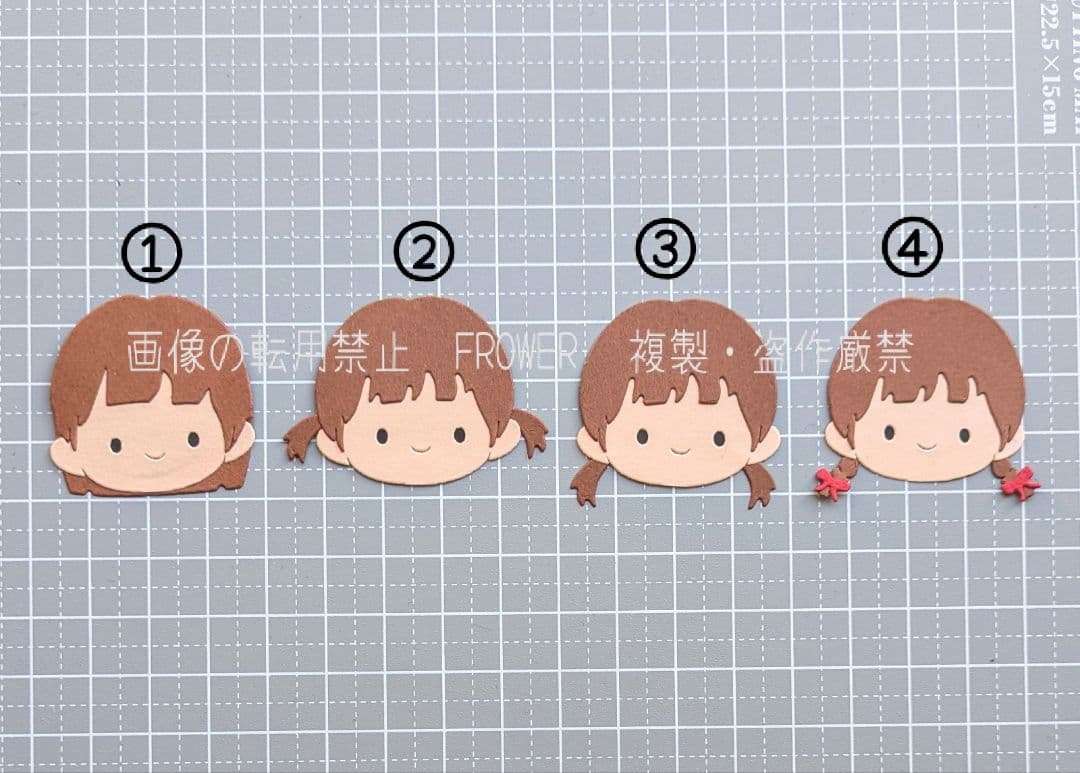 オーダー受付【Ｊ:花束と女の子セット】ダイカットクラフト 卒園アルバム 先生
