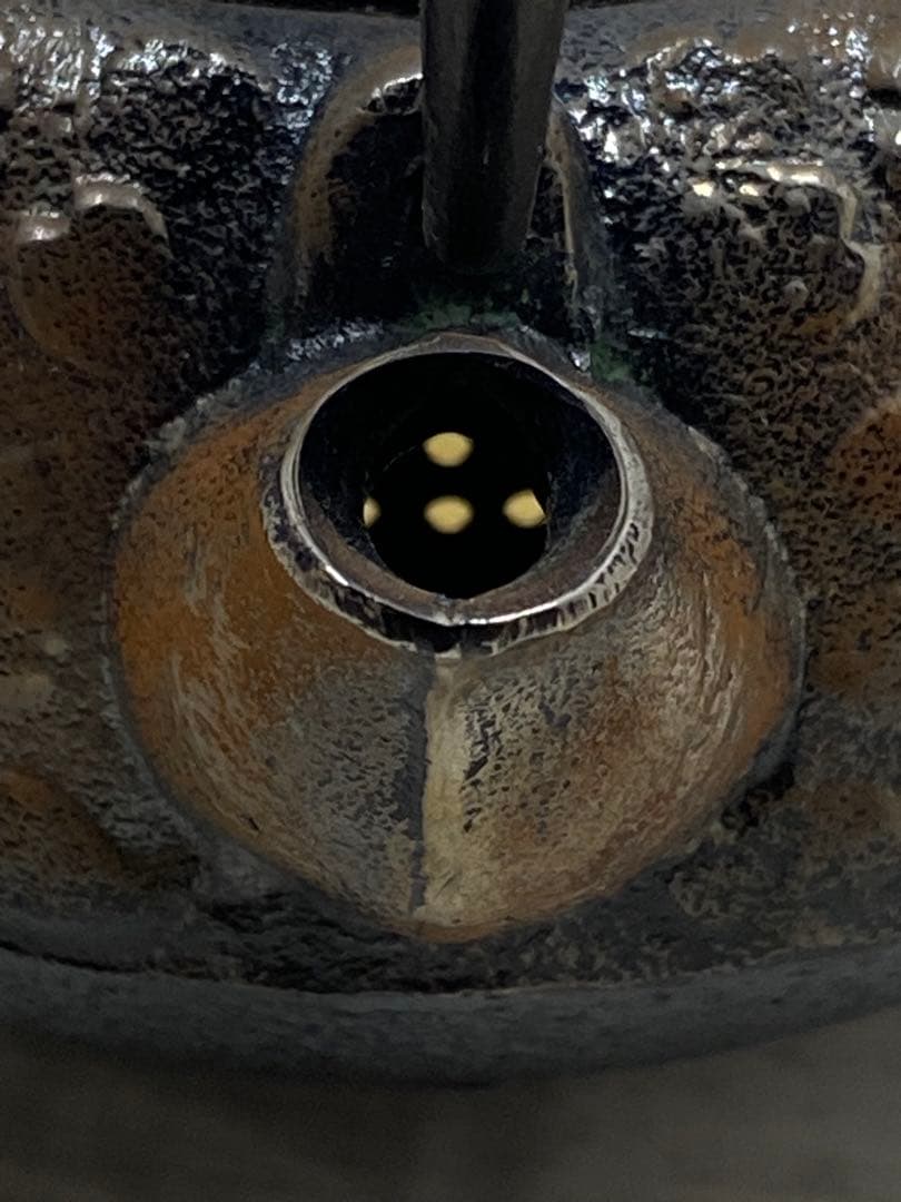 【新品未使用】南部鉄器 急須 照光堂 花文 鉄瓶