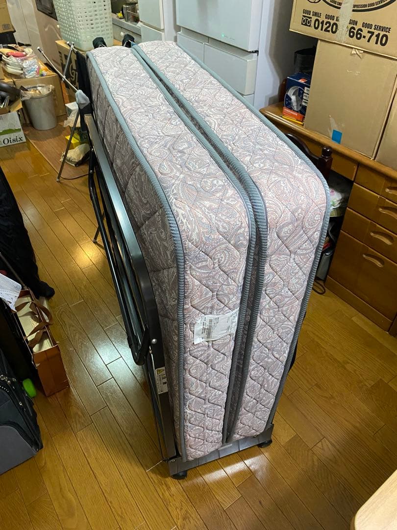 【美品】 FRANCEBED フランスベッド 折りたたみベッド 花柄デザイン