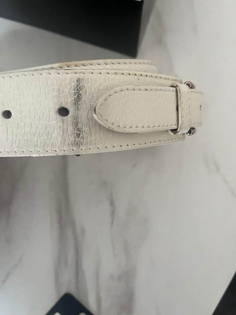 Dolce & Gabbana ホワイトレザーベルト