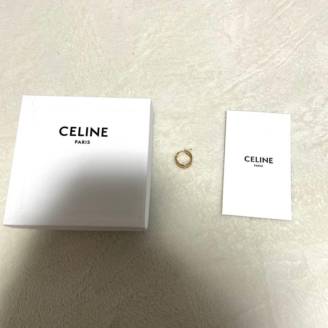 CELINE セリーヌ ピアス 片耳用 ゴールド マルチフープ トリオンフ
