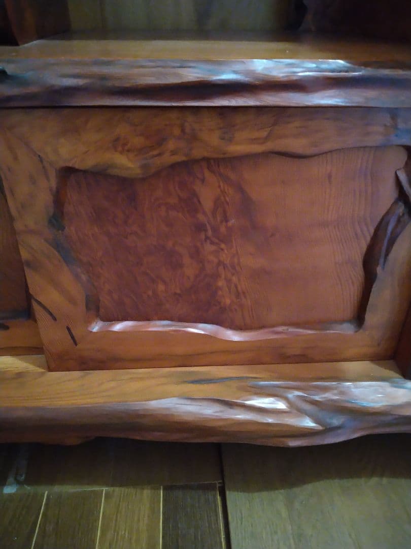 屋久杉 飾り棚 天然木漆塗り オマケあり