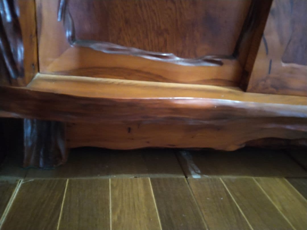 屋久杉 飾り棚 天然木漆塗り オマケあり