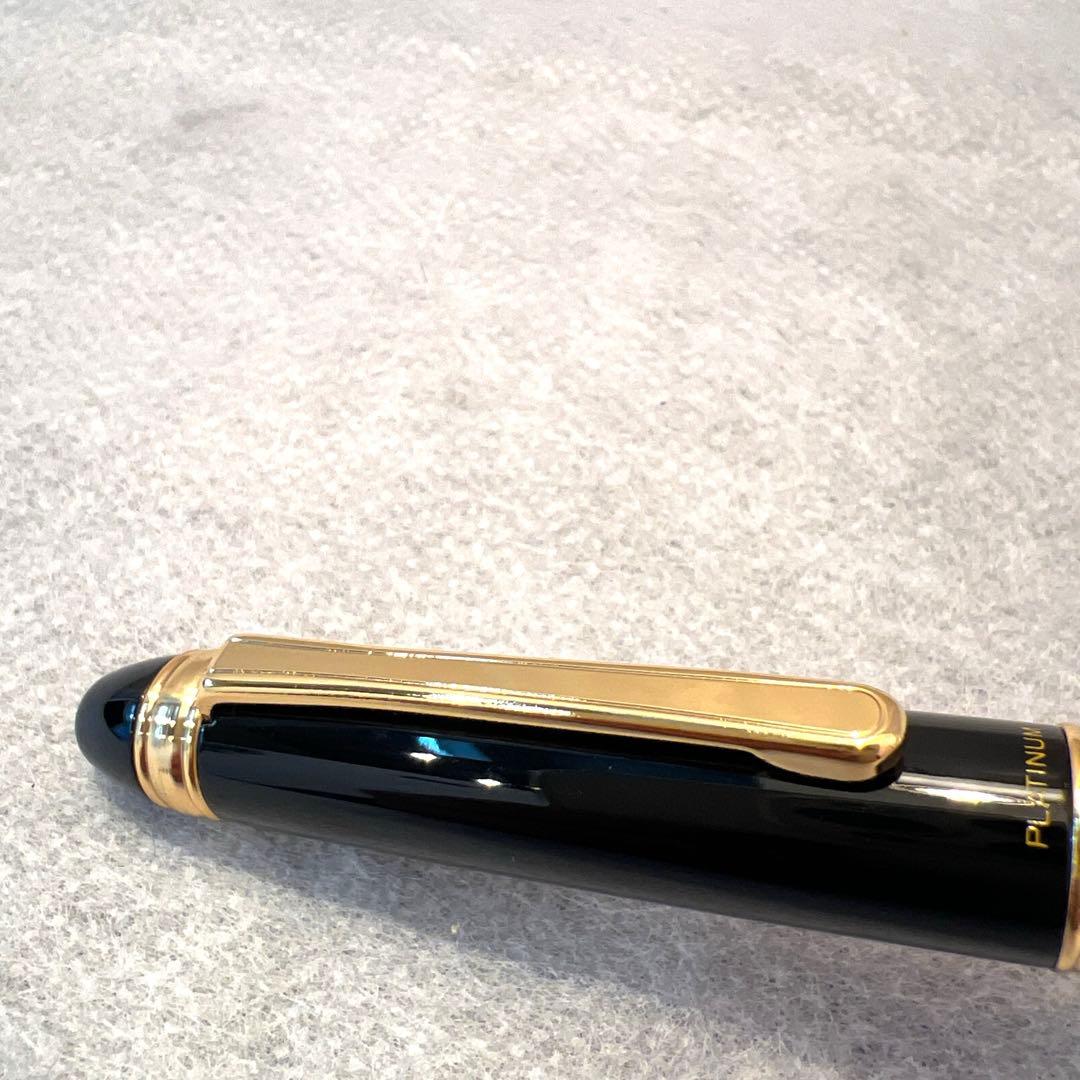 【美品】PLATINUMボールペン　黒×ゴールド
