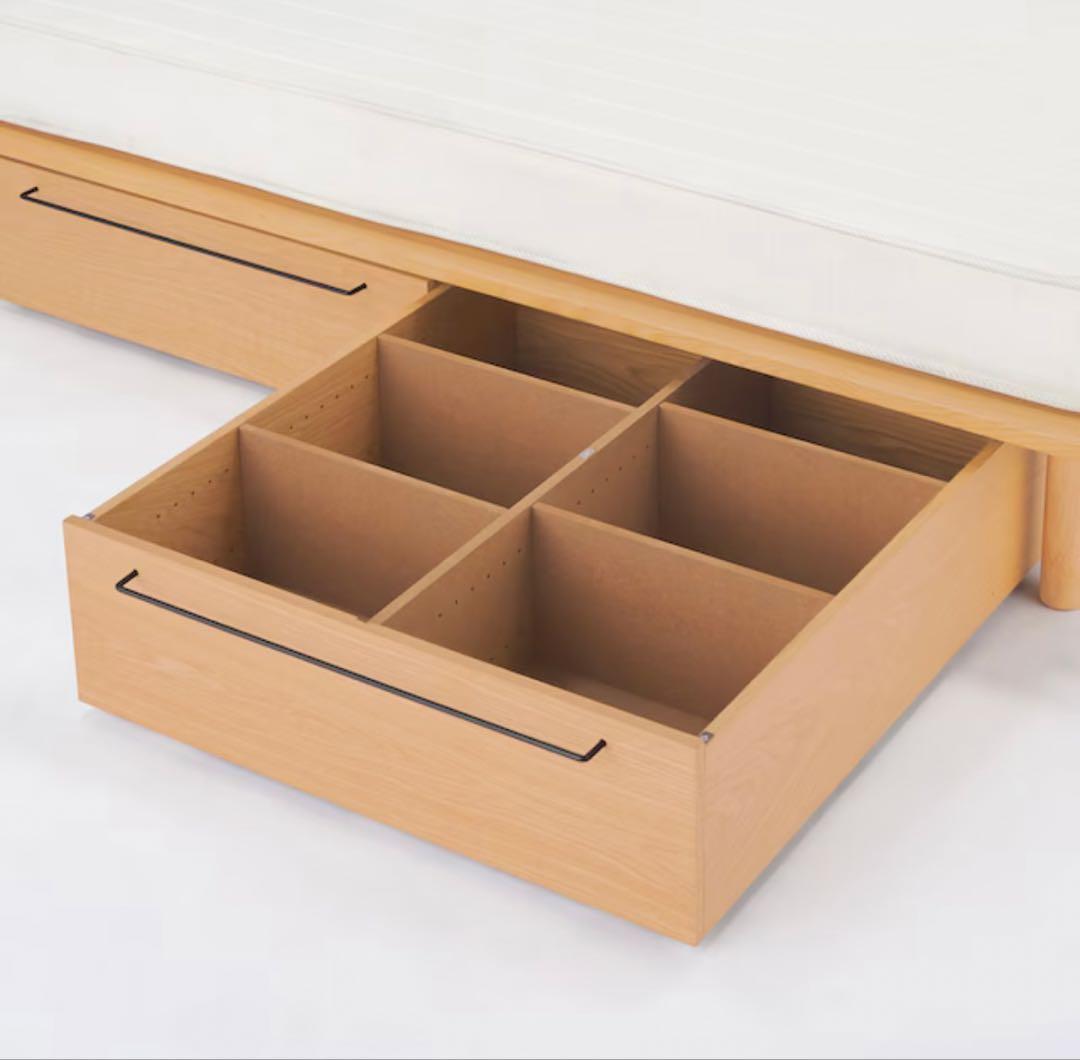 【無印良品】ベッド下収納　大・オーク材・高さ２５ｃｍタイプ②